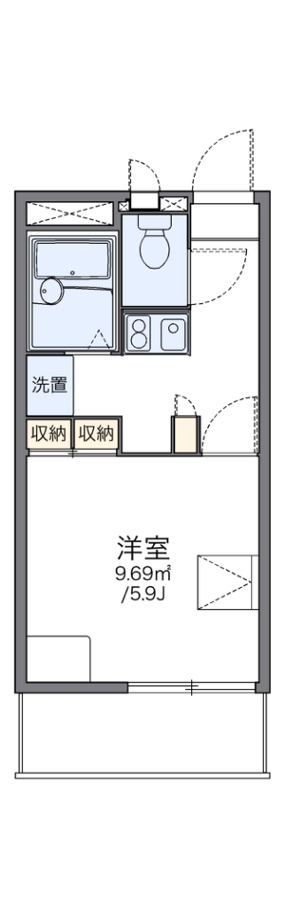 レオパレス西砂川 114号室 間取り