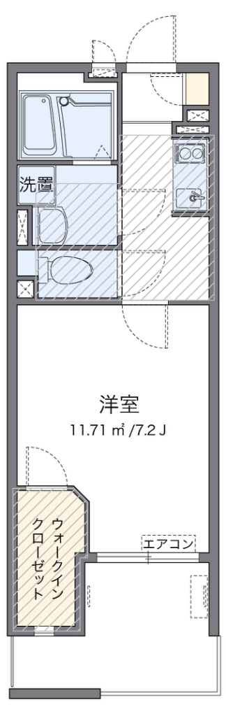 レオネクストＤ２　ａ１ 205号室 間取り