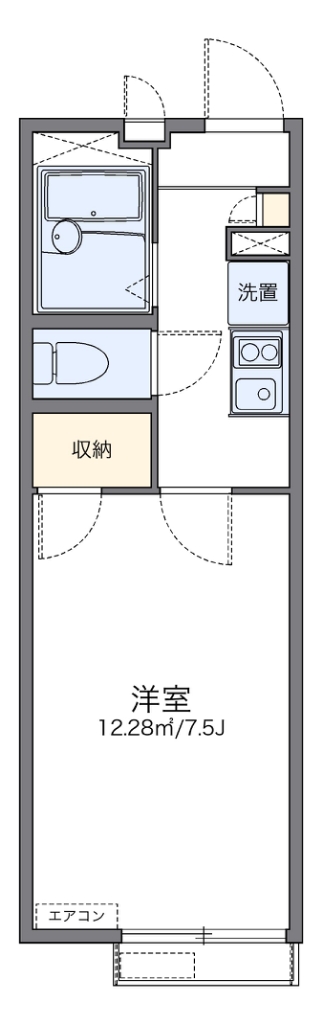 レオパレスプランタンソレイユ 204号室 間取り