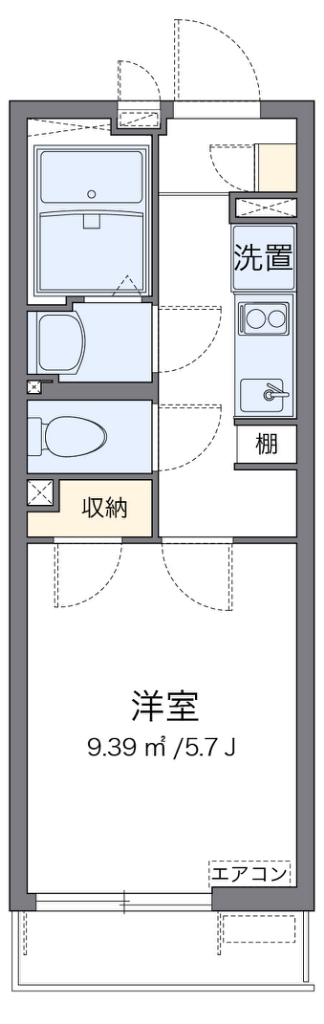 クレイノグリーンブリッジ 101号室 間取り