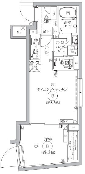 ベルシードステアー品川大崎 404号室 間取り