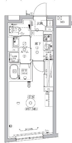 ベルシードステアー品川大崎 101号室 間取り