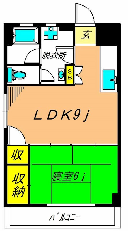 コーポサンフラワー 305号室 間取り