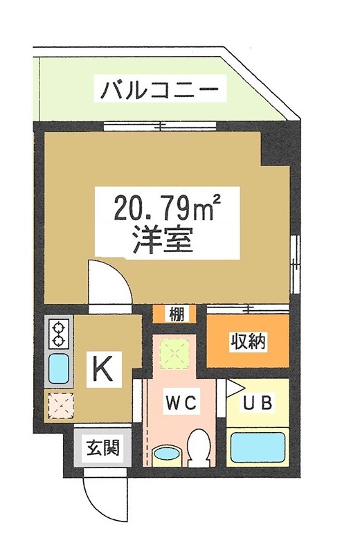 CASA MIA NAKANOBU 406号室 間取り