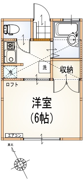 ルーミー東大井 間取り図