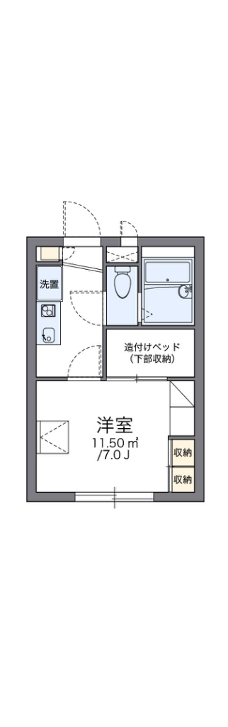 レオパレス日之出 202号室 間取り