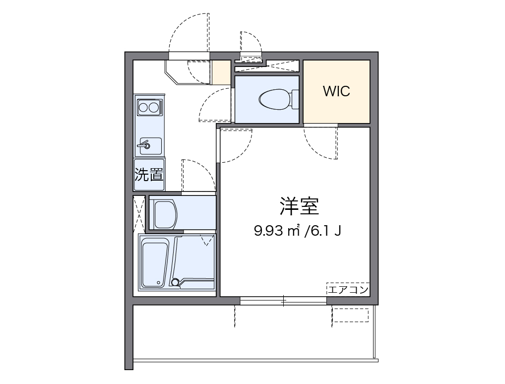 クレイノかがやき 401号室 間取り