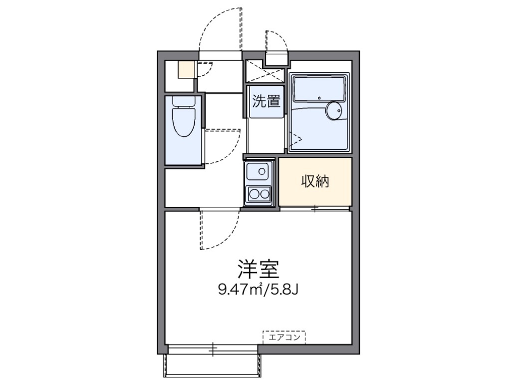 レオパレスＫＡＺＵ 205号室 間取り