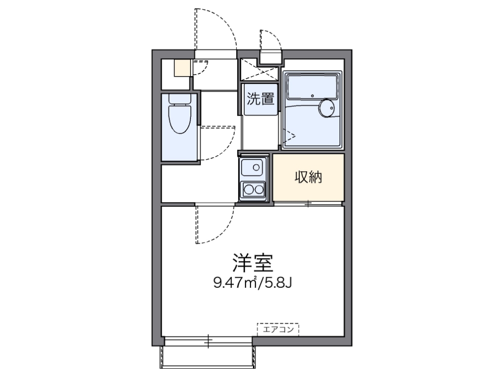 レオパレスＫＡＺＵ 303号室 間取り