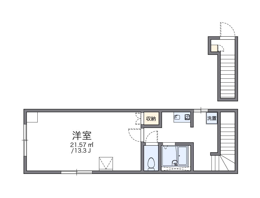 レオパレスＨＡＰＰＩＮＥＳＳ大森Ⅱ 206号室 間取り