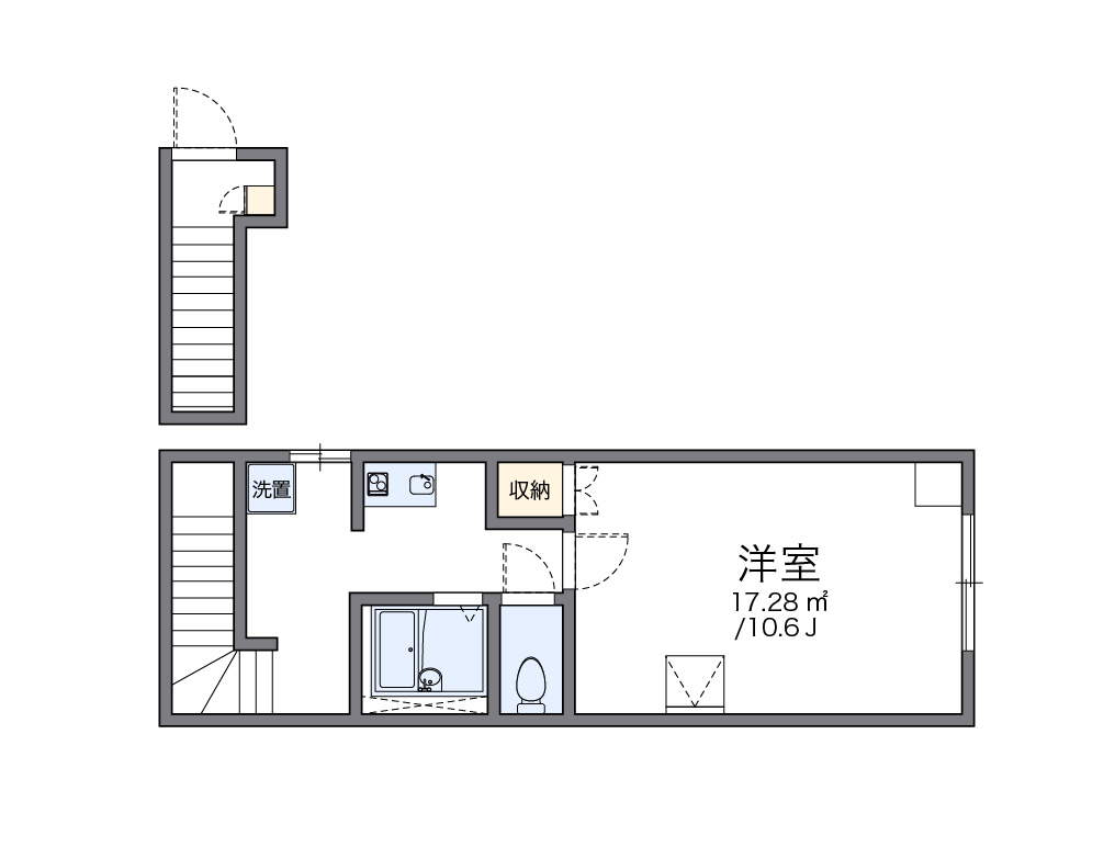 レオパレスＨＡＰＰＩＮＥＳＳ大森Ⅱ 207号室 間取り