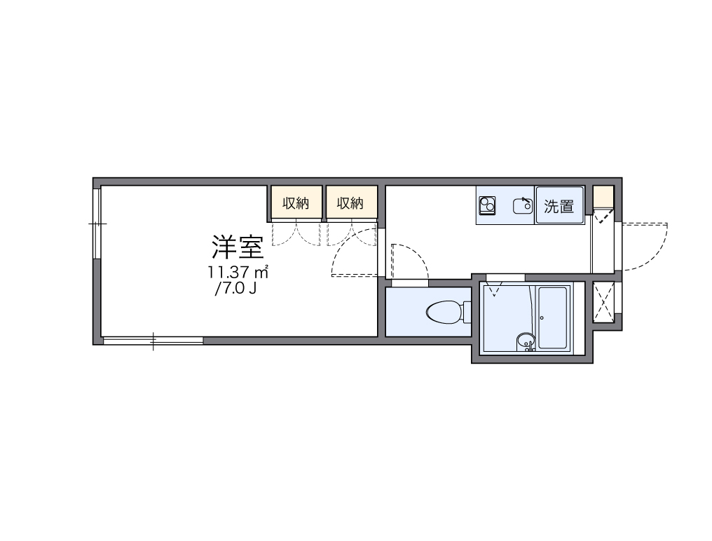 レオパレスドミール久が原 204号室 間取り