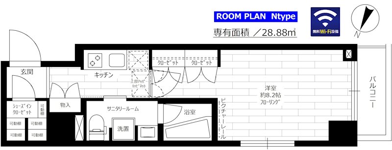 グランドコンシェルジュ大森本町ⅡＡＣ 間取り図