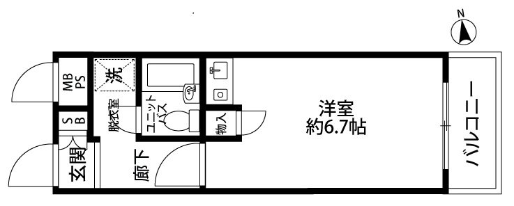 品川大井町スカイレジテル 214号室 間取り