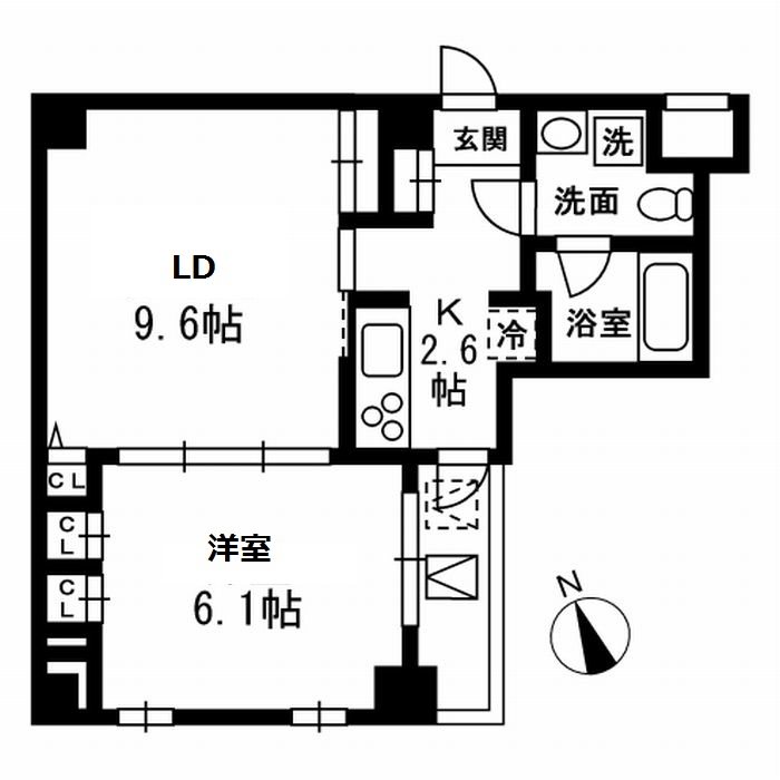 レジディア南雪谷 604号室 間取り