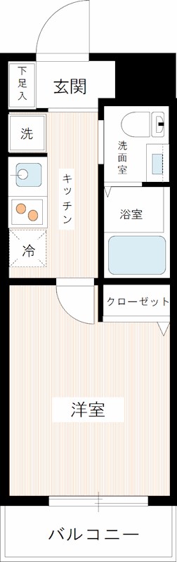 スカイコート品川御殿山ＷＥＳＴ 0101号室 間取り