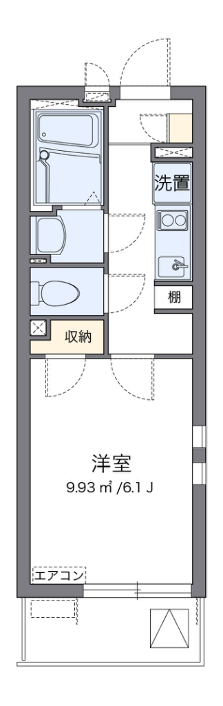 クレイノエスポワール中央 301号室 間取り