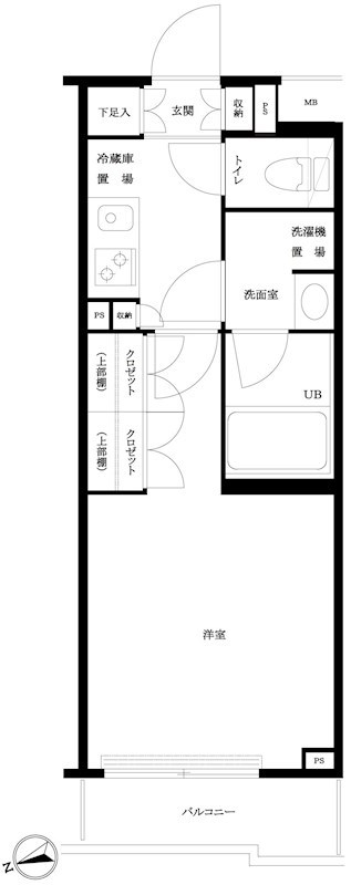 ルーブル大森西 110号室 間取り