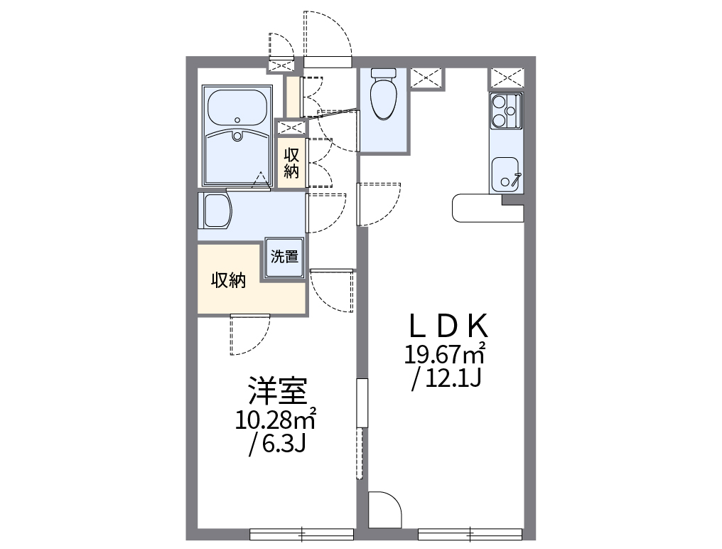 レオパレス大森北 304号室 間取り