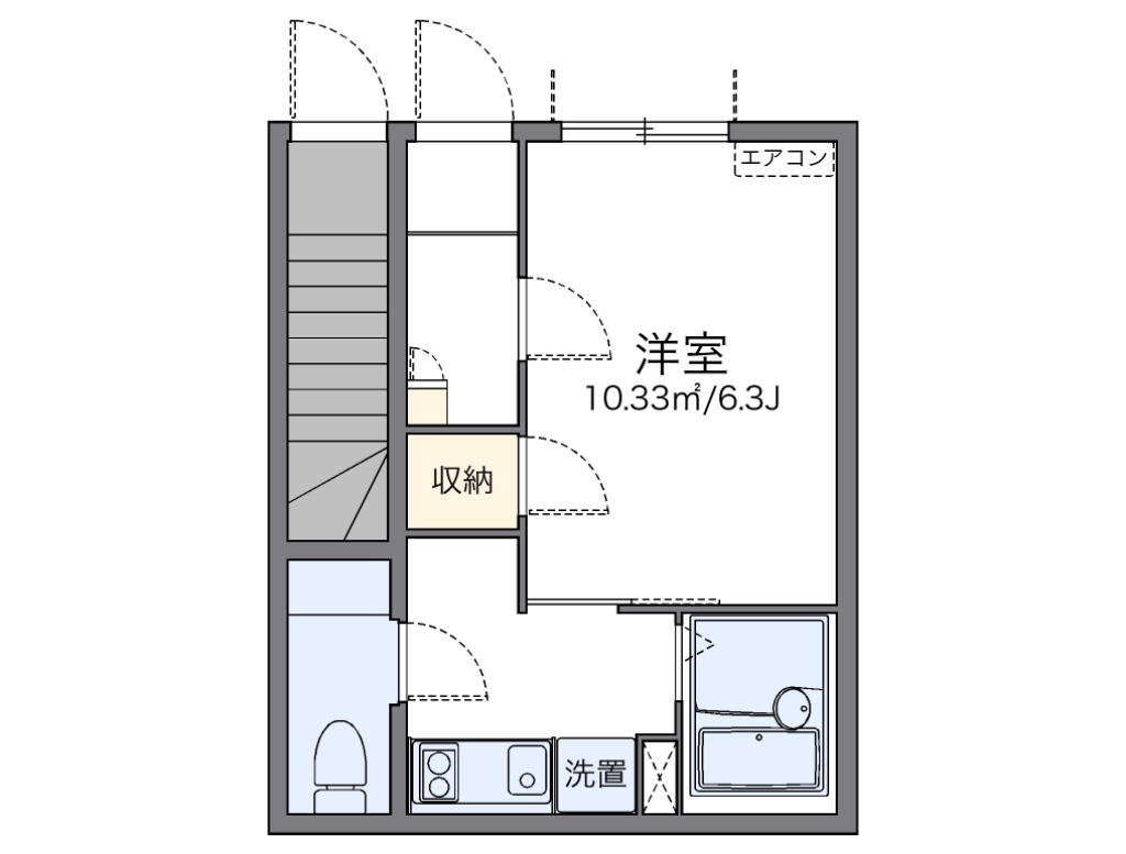 レオネクスト清風 102号室 間取り