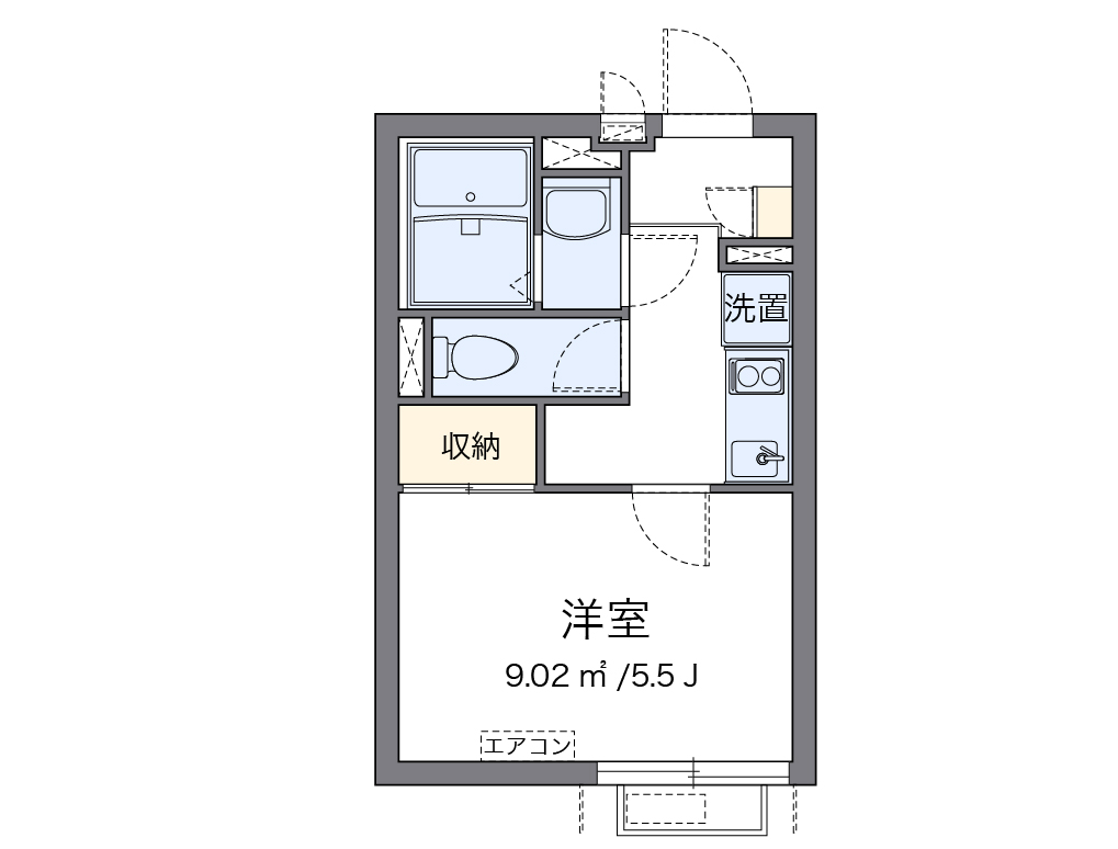 クレイノ三ヶ田 302号室 間取り