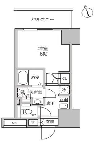 レジディア蒲田Ⅳ 間取り図