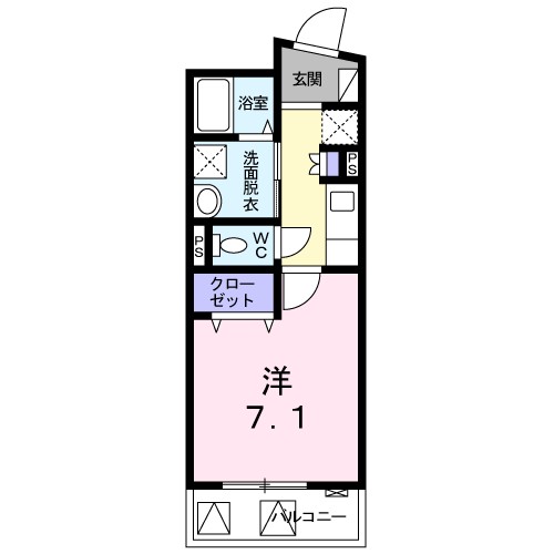 ヴァンソレイユ 204号室 間取り