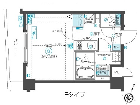 フェニックス西蒲田 305号室 間取り