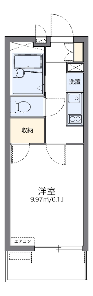 レオパレスホワイトヒルズ西生田 301号室 間取り