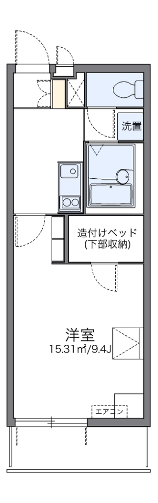 レオパレスエミールプラザ 308号室 間取り