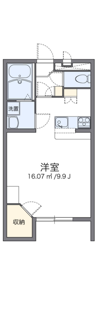 レオパレスマンダリーヌ 104号室 間取り