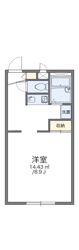 レオパレス栢山 103号室 間取り