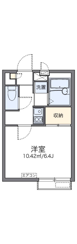 レオパレスドルチェ 202号室 間取り