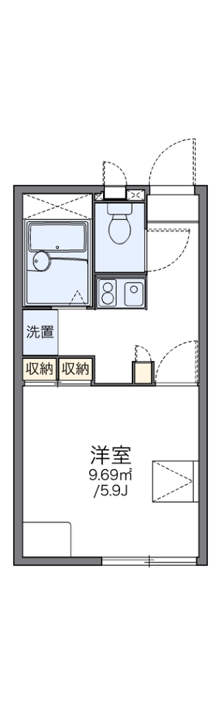 レオパレスクレスト 205号室 間取り