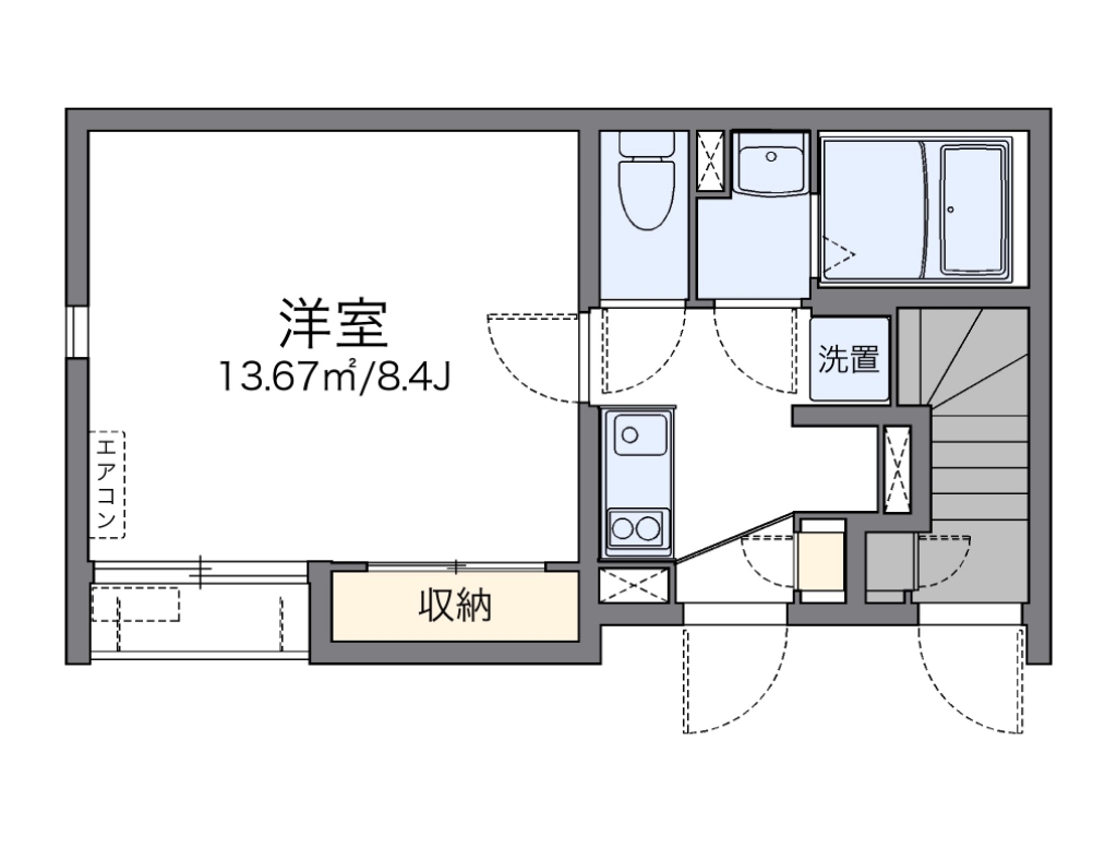 レオネクストシャルム唐沢 101号室 間取り