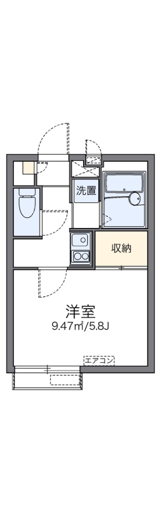 レオパレスメゾン錦 202号室 間取り