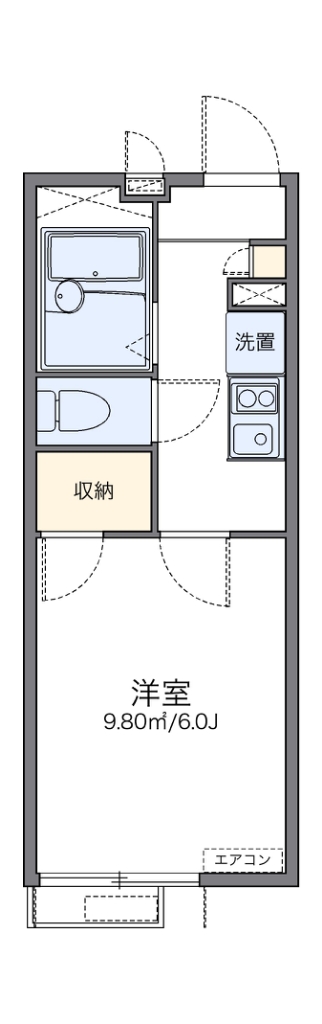 レオパレスパラドール　デ　徳丸 203号室 間取り