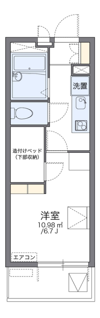 レオパレス雅 405号室 間取り