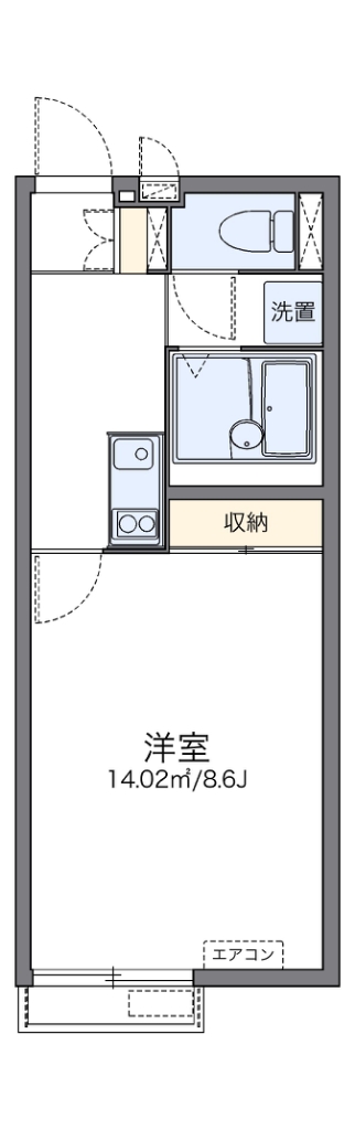 レオネクストインディゴⅠ 205号室 間取り