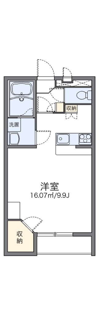 レオパレスラフィネ 203号室 間取り