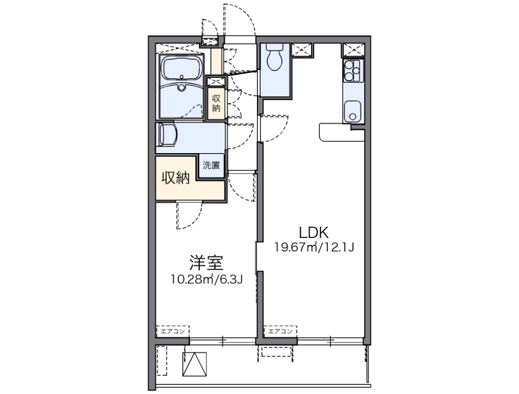 レオパレスソレアードⅡ 間取り図