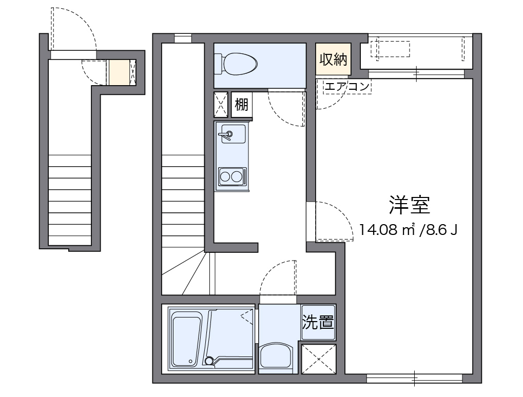 レオネクストラグレージュⅣ 201号室 間取り