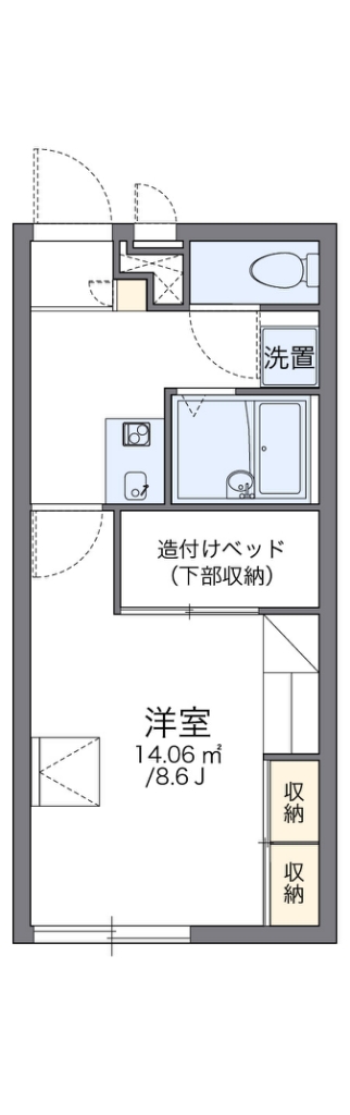 レオパレス中新井　ｃｏｕｒｔ 間取り図