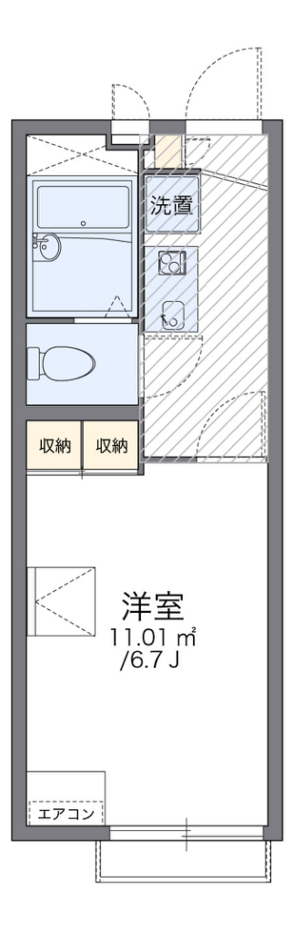 レオパレスレジデンス 106号室 間取り