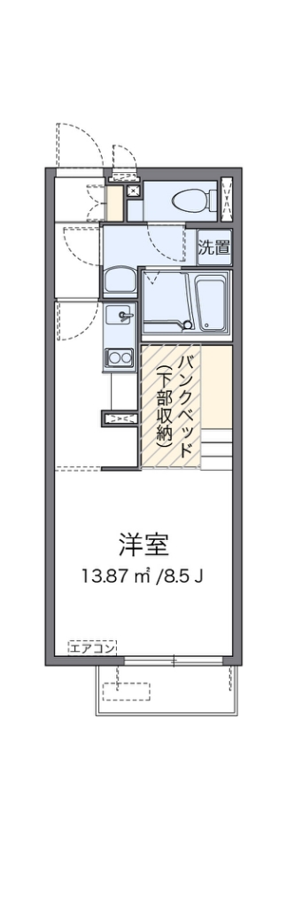 ミランダベル　エスポワール青葉 104号室 間取り