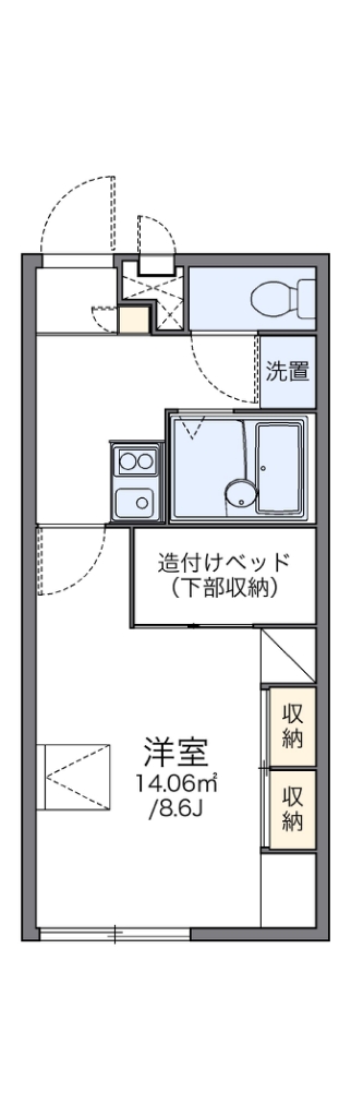 レオパレスエタール 203号室 間取り