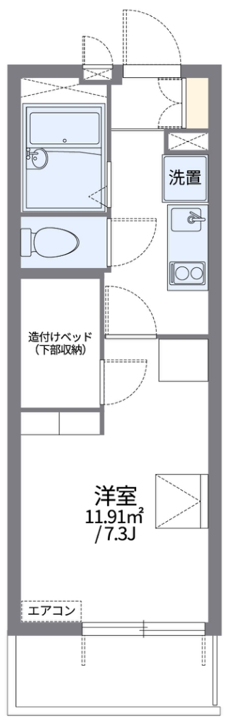 レオパレスミ　ルガール 401号室 間取り