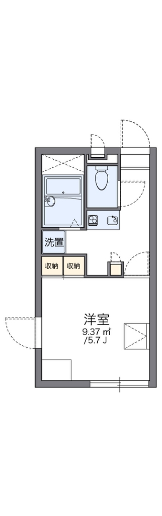 レオパレスエクレール 間取り図