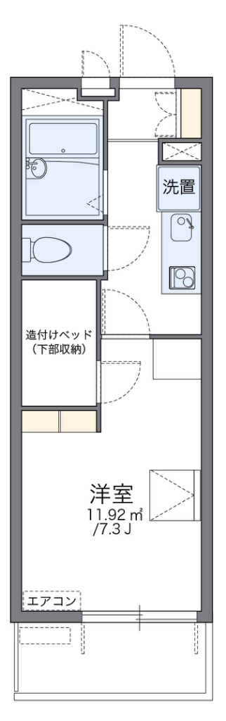 レオパレスイーストヒルズ 201号室 間取り