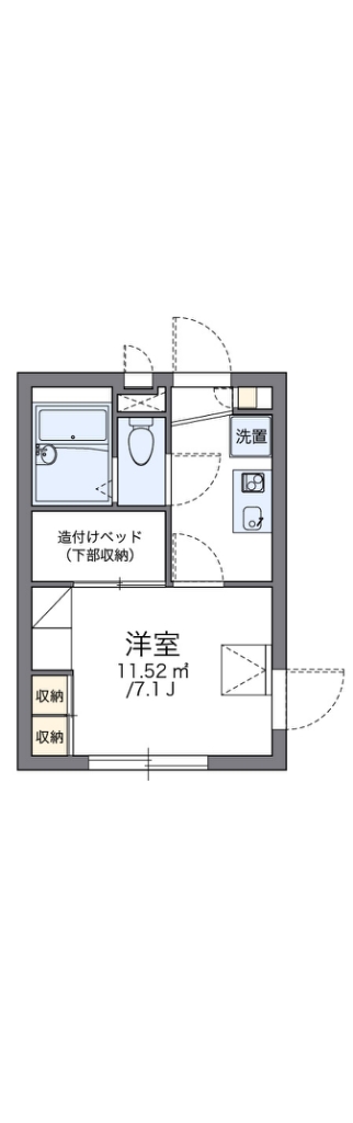 レオパレス千早 間取り図